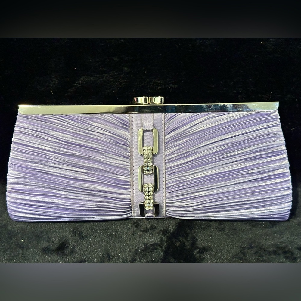 Selini New York Lavender Evening Clutch Bag 9.5” x 4”